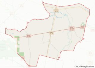 Map of Brantley County, Georgia