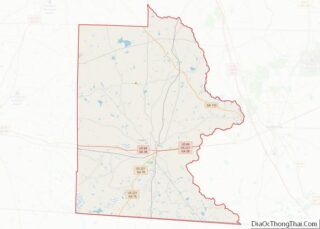 Map of Brooks County, Georgia