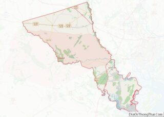 Map of Bryan County, Georgia