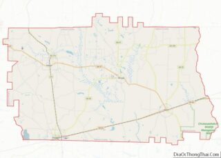 Map of Calhoun County, Georgia