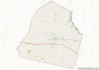 Map of Candler County, Georgia