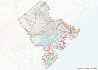 Map of Chatham County, Georgia