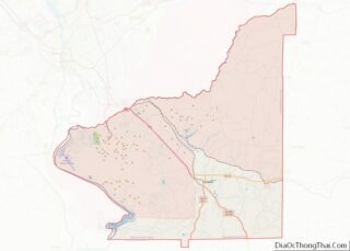 Map of Chattahoochee County, Georgia