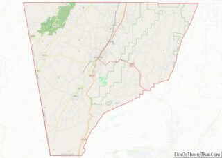 Map of Chattooga County, Georgia