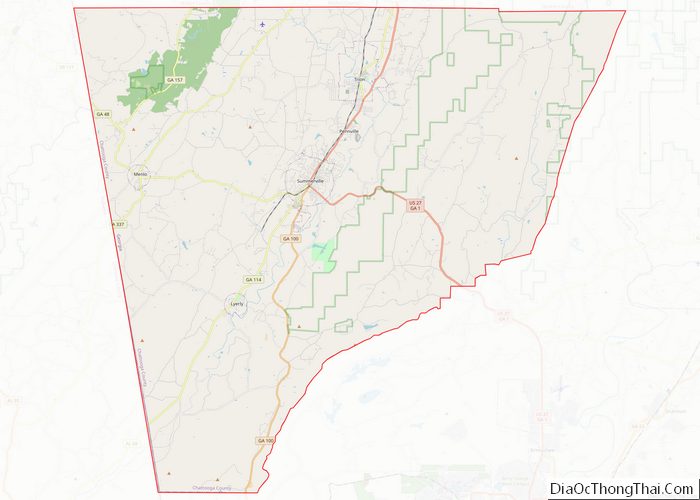 Map Of Chattooga County Georgia Địa Ốc Thông Thái 4305