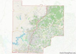 Map of Cherokee County, Georgia