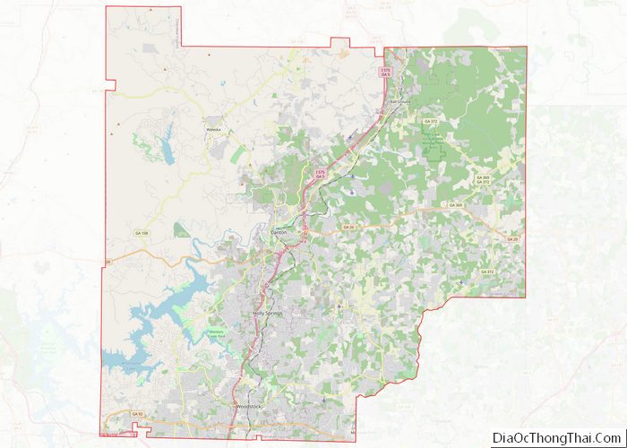 Map of Cherokee County