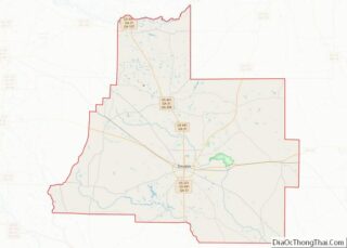 Map of Coffee County, Georgia