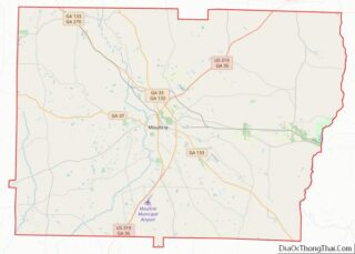 Map of Colquitt County, Georgia