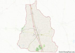 Map of Cook County, Georgia