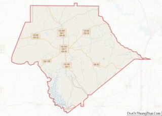 Map of Crawford County, Georgia