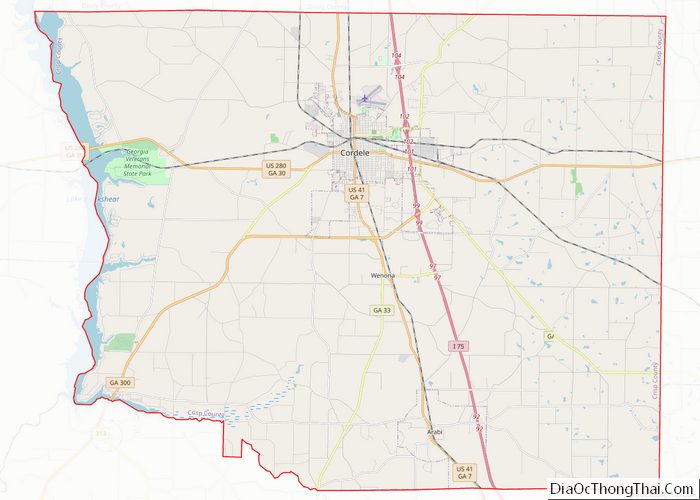 Map of Crisp County
