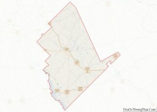 Map of Dodge County, Georgia