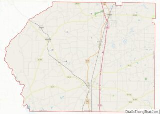 Map of Dooly County, Georgia