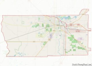 Map of Dougherty County, Georgia