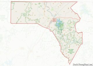 Map of Fannin County, Georgia