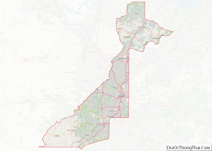 Map of Fulton County