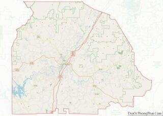 Map of Gilmer County, Georgia