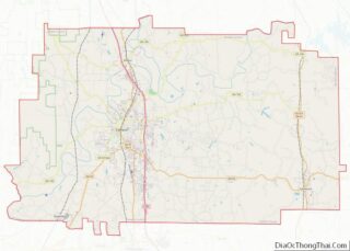 Map of Gordon County, Georgia