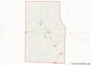 Map of Grady County, Georgia