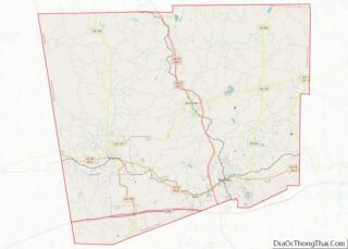 Map of Haralson County, Georgia