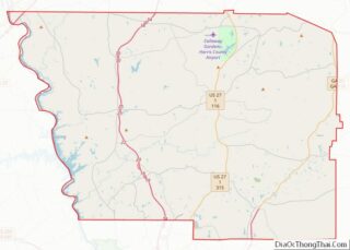 Map of Harris County, Georgia