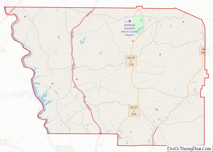 Map of Harris County,