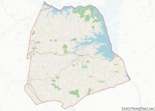 Map of Hart County, Georgia