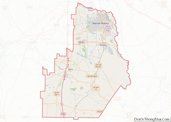 Map of Houston County