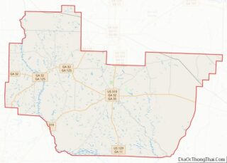 Map of Irwin County, Georgia