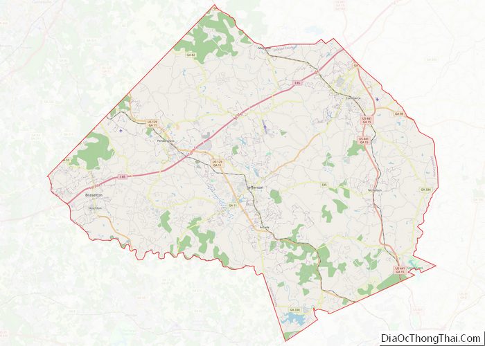 Map of Jackson County