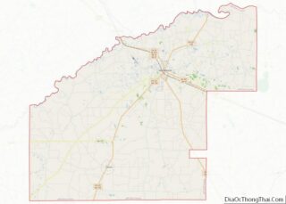 Map of Jeff Davis County, Georgia