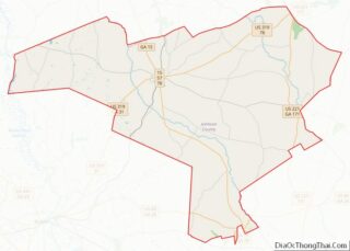 Map of Johnson County, Georgia