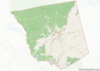 Map of Jones County, Georgia