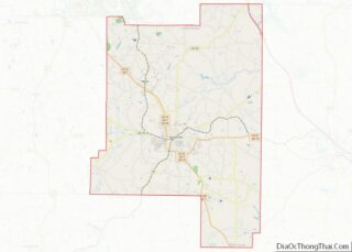 Map of Lamar County, Georgia