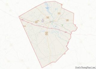 Map of Laurens County, Georgia