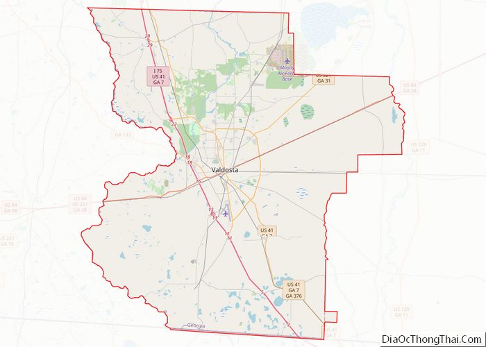 Map of Lowndes County