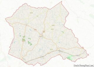 Map of Madison County, Georgia