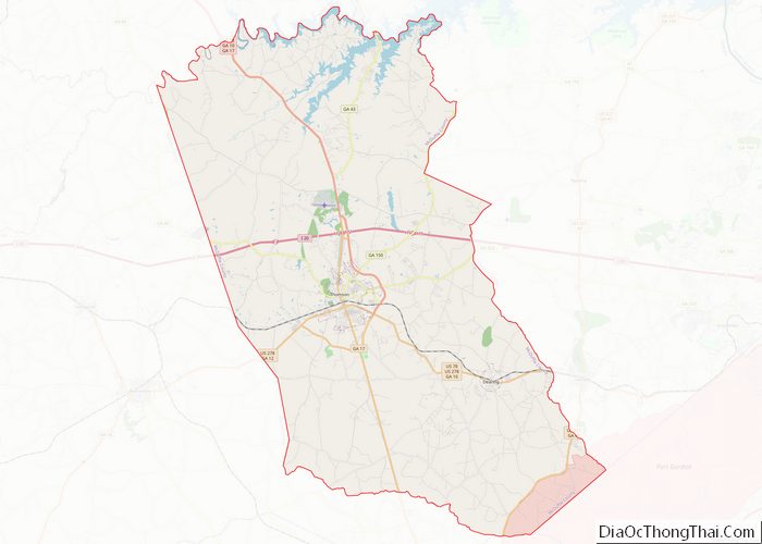 Map of McDuffie County, Georgia - Thong Thai Real