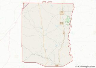 Map of Meriwether County, Georgia