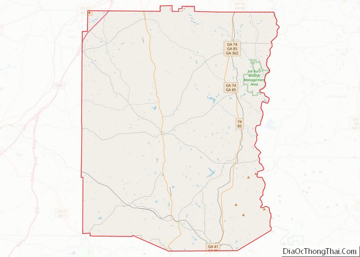 Map of Meriwether County