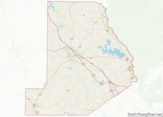 Map of Monroe County, Georgia