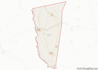 Map of Montgomery County, Georgia