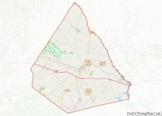 Map of Morgan County, Georgia