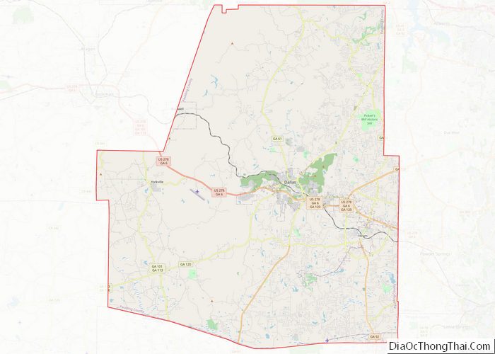 Map of Paulding County