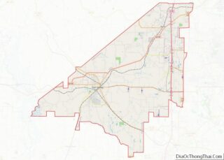 Map of Peach County, Georgia