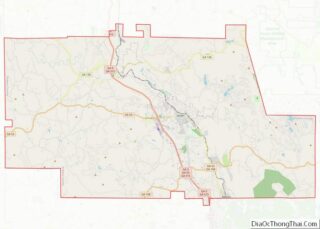 Map of Pickens County, Georgia