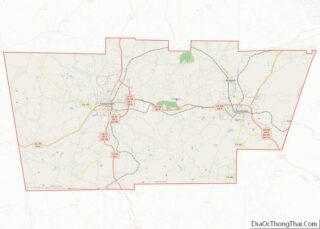 Map of Polk County, Georgia