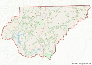 Map of Rabun County, Georgia