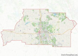 Map of Spalding County, Georgia